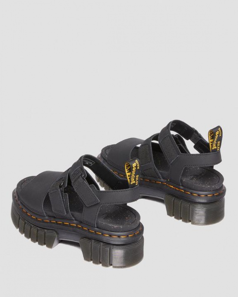 Dr Martens Ricki Nahkaiset 3-Strap Platform Naisten Sandaalit Mustat | Suomi_Dr85271