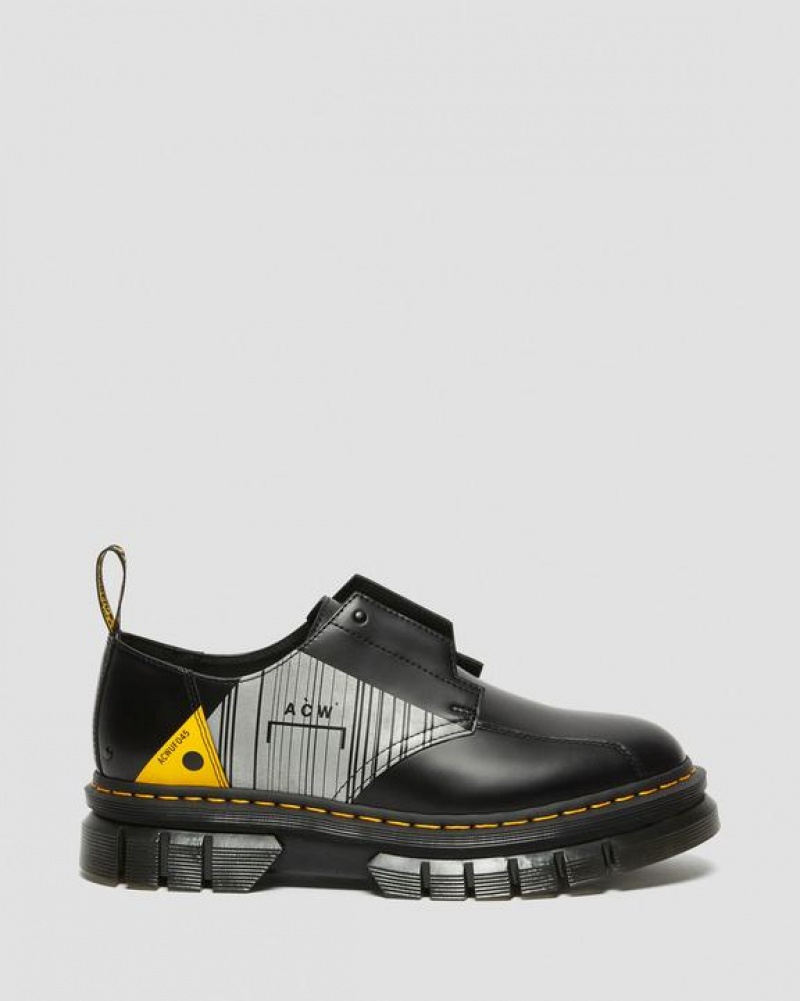 Dr Martens Rikard A-Cold-Wall* Nahkaiset Miesten Platform Kengät Mustat | Suomi_Dr64850