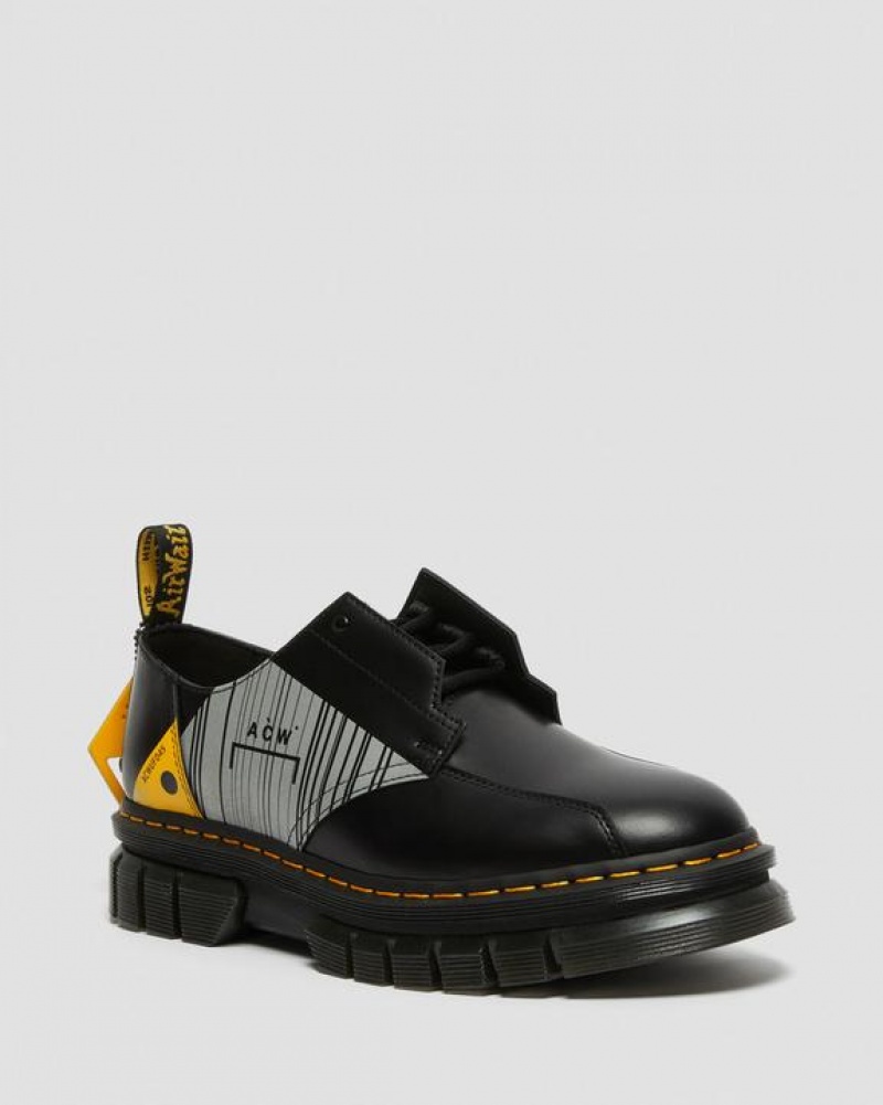 Dr Martens Rikard A-Cold-Wall* Nahkaiset Miesten Platform Kengät Mustat | Suomi_Dr64850