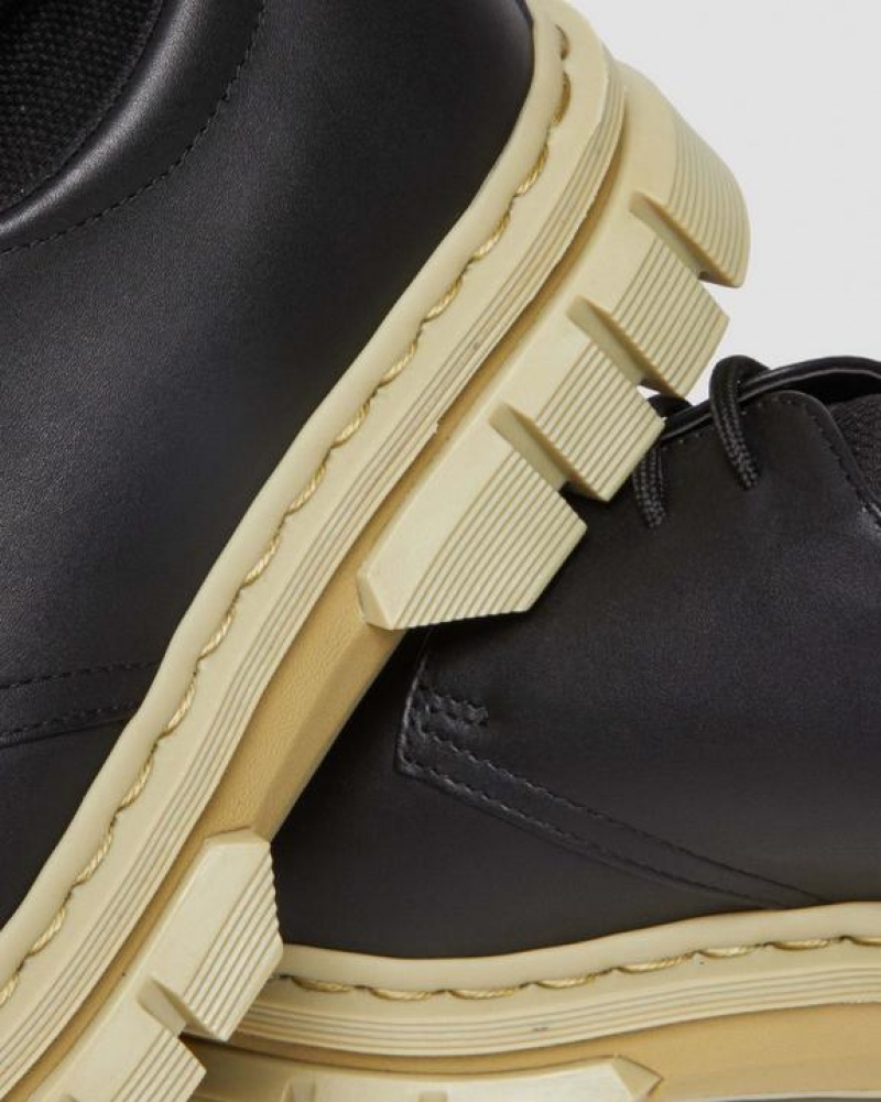 Dr Martens Rikard Contrast Sole Nahkaiset Platform Naisten Kengät Mustat | Suomi_Dr95987