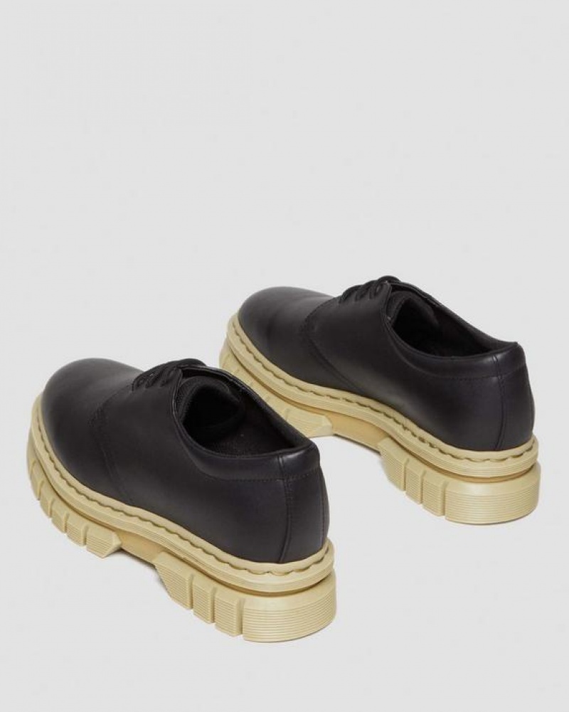 Dr Martens Rikard Contrast Sole Nahkaiset Platform Naisten Kengät Mustat | Suomi_Dr95987