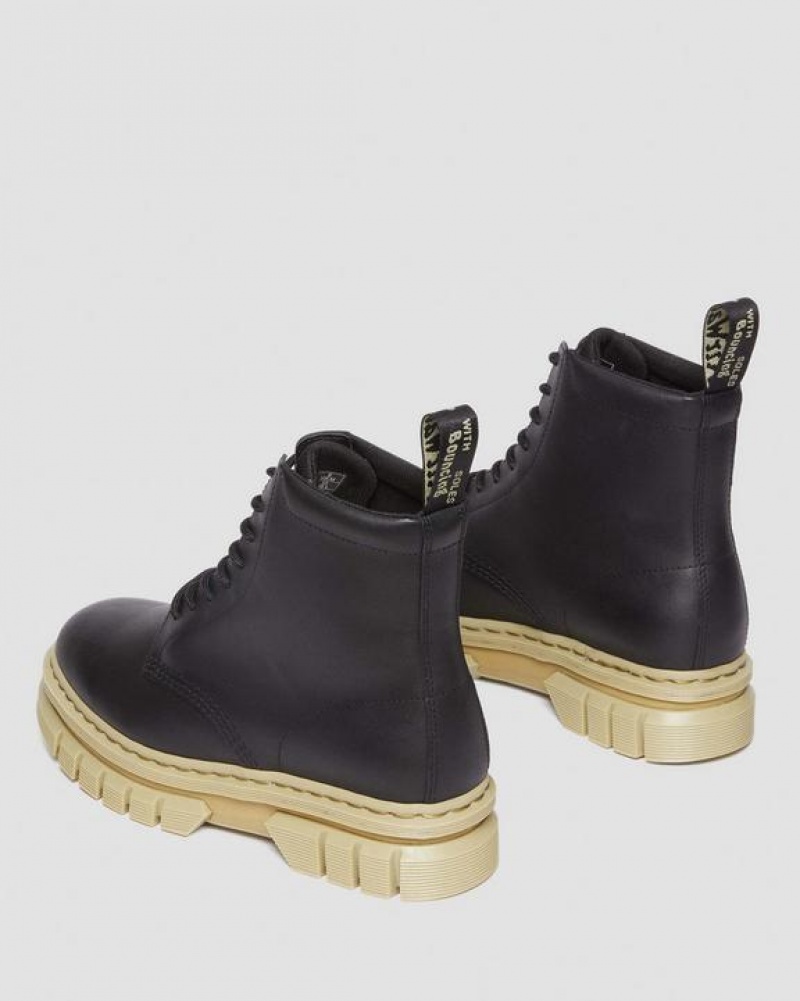 Dr Martens Rikard Contrast Sole Platform Pitsi Up Miesten Saappaat Mustat | Suomi_Dr49939