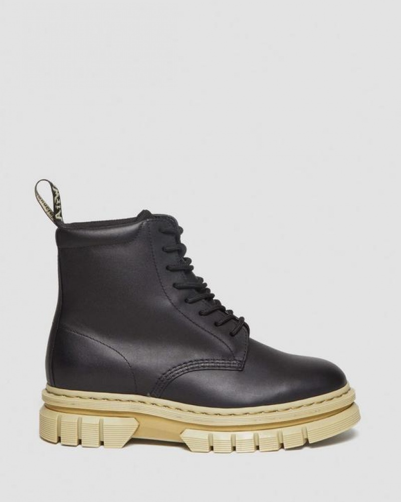 Dr Martens Rikard Contrast Sole Platform Pitsi Up Miesten Saappaat Mustat | Suomi_Dr49939