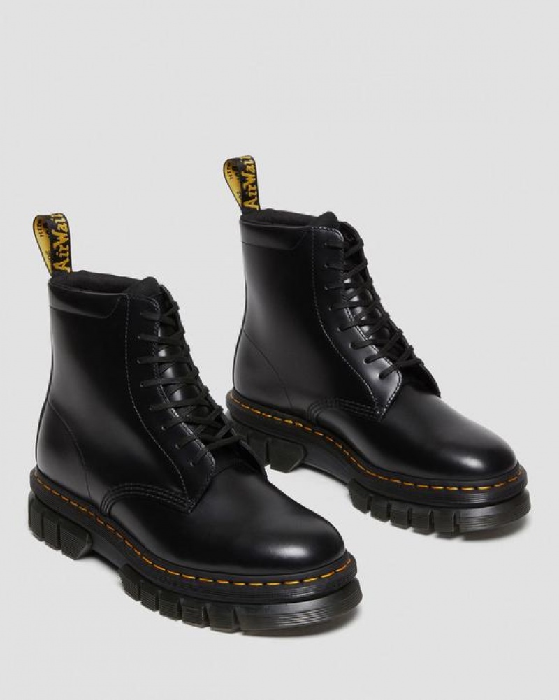 Dr Martens Rikard Smooth Nahkaiset Pitsi Up Miesten Platform Kengät Mustat | Suomi_Dr74533