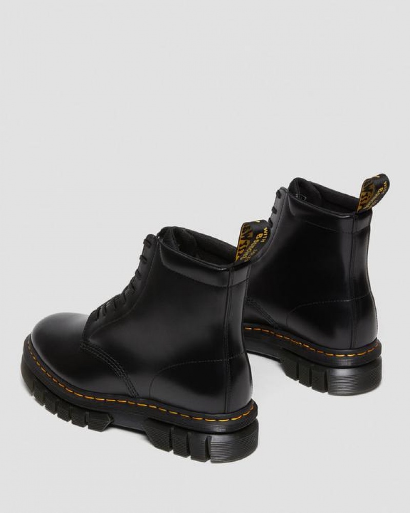 Dr Martens Rikard Smooth Nahkaiset Pitsi Up Miesten Platform Kengät Mustat | Suomi_Dr74533