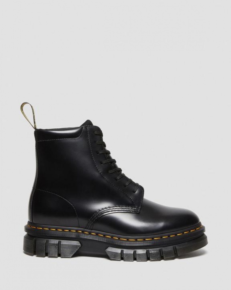 Dr Martens Rikard Smooth Nahkaiset Pitsi Up Miesten Platform Kengät Mustat | Suomi_Dr74533