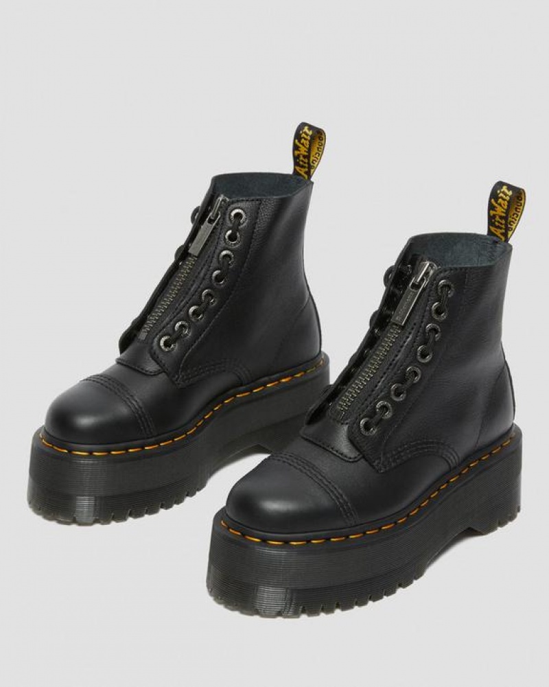 Dr Martens Sinclair Max Pisa Nahkaiset Naisten Platform Kengät Mustat | Suomi_Dr58532