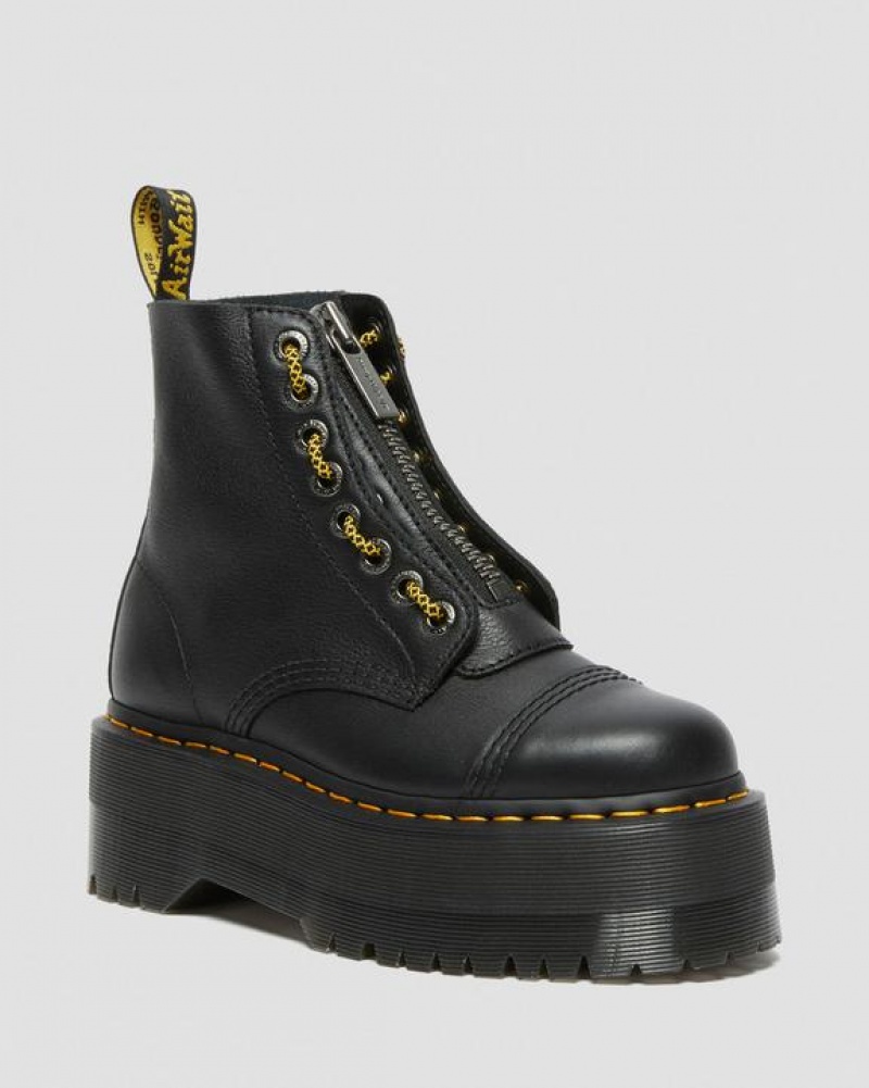 Dr Martens Sinclair Max Pisa Nahkaiset Platform Naisten Saappaat Mustat | Suomi_Dr28254