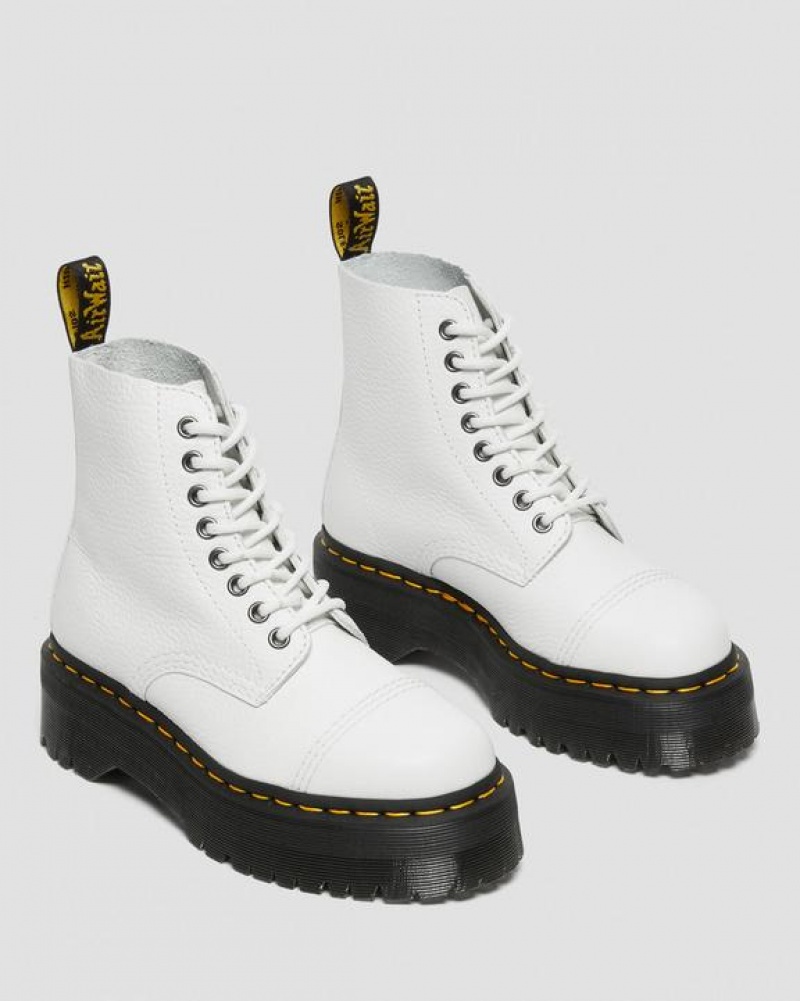 Dr Martens Sinclair Milled Nappa Nahkaiset Platform Naisten Saappaat Valkoinen | Suomi_Dr37776