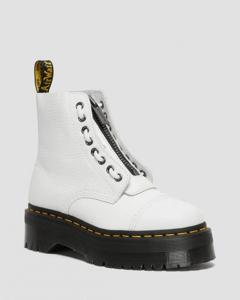 Dr Martens Sinclair Milled Nappa Nahkaiset Platform Naisten Saappaat Valkoinen | Suomi_Dr37776