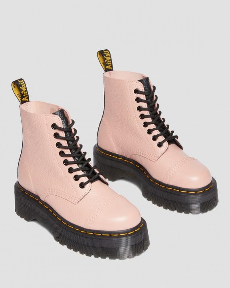 Dr Martens Sinclair Milled Nappa Nahkaiset Platform Naisten Saappaat Koralli Beige | Suomi_Dr42238