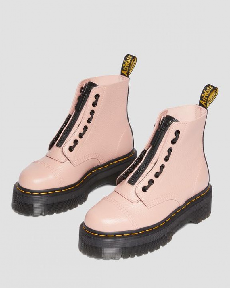 Dr Martens Sinclair Milled Nappa Nahkaiset Platform Naisten Saappaat Koralli Beige | Suomi_Dr42238