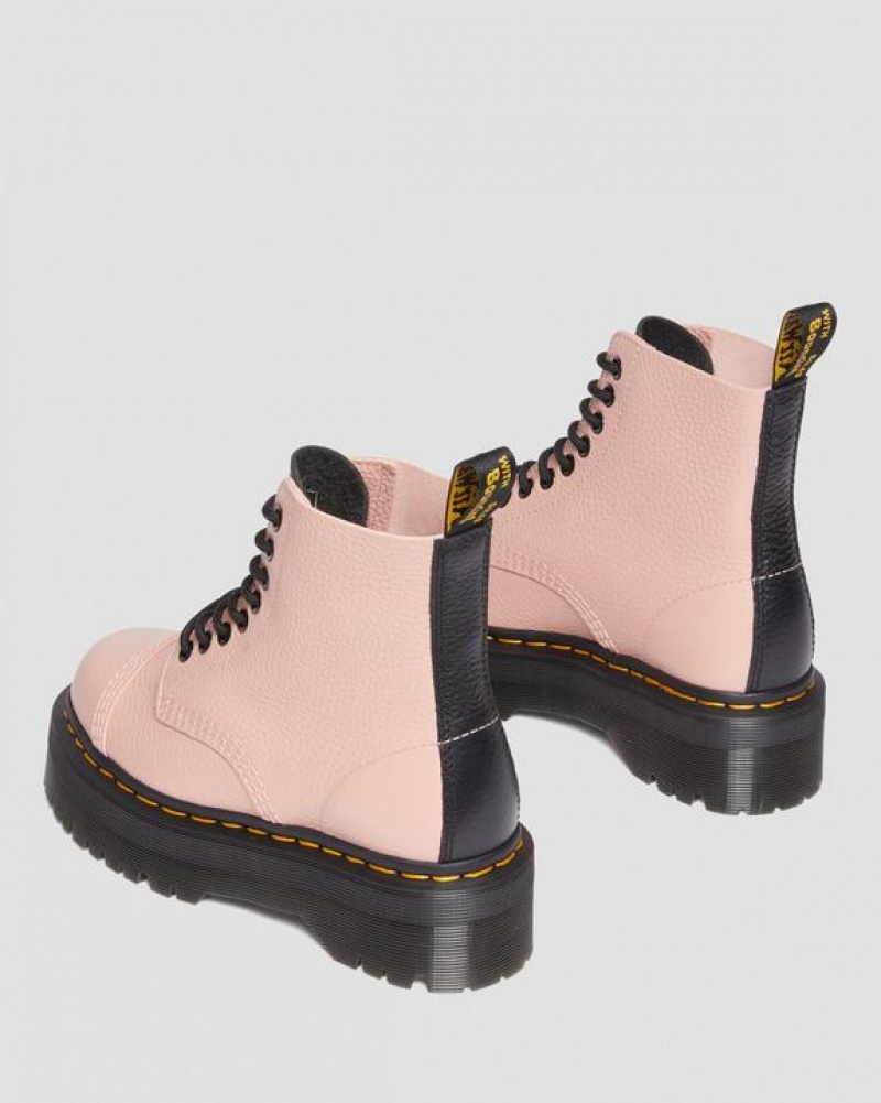 Dr Martens Sinclair Milled Nappa Nahkaiset Platform Naisten Saappaat Koralli Beige | Suomi_Dr42238