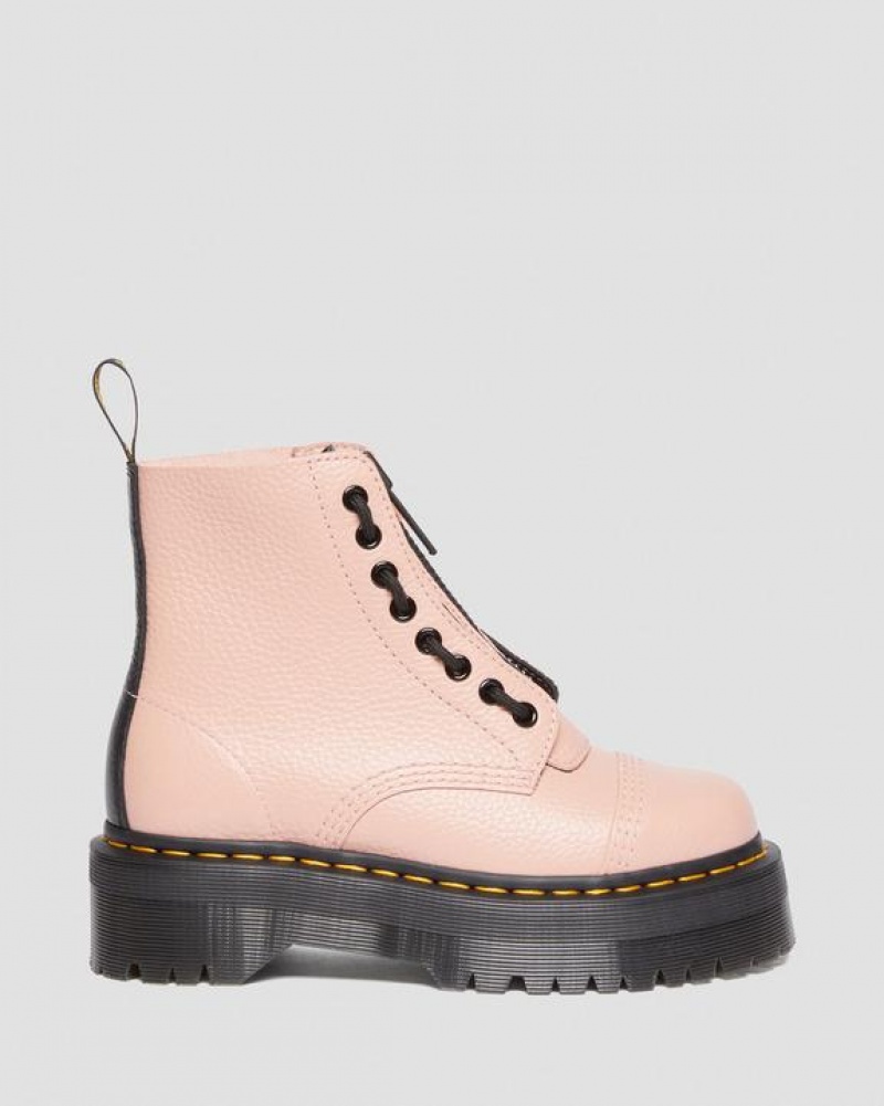 Dr Martens Sinclair Milled Nappa Nahkaiset Platform Naisten Saappaat Koralli Beige | Suomi_Dr42238