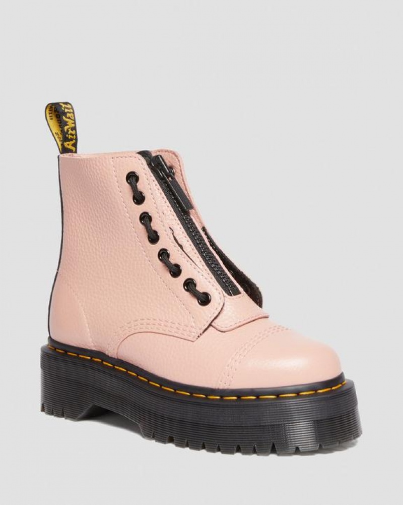 Dr Martens Sinclair Milled Nappa Nahkaiset Platform Naisten Saappaat Koralli Beige | Suomi_Dr42238