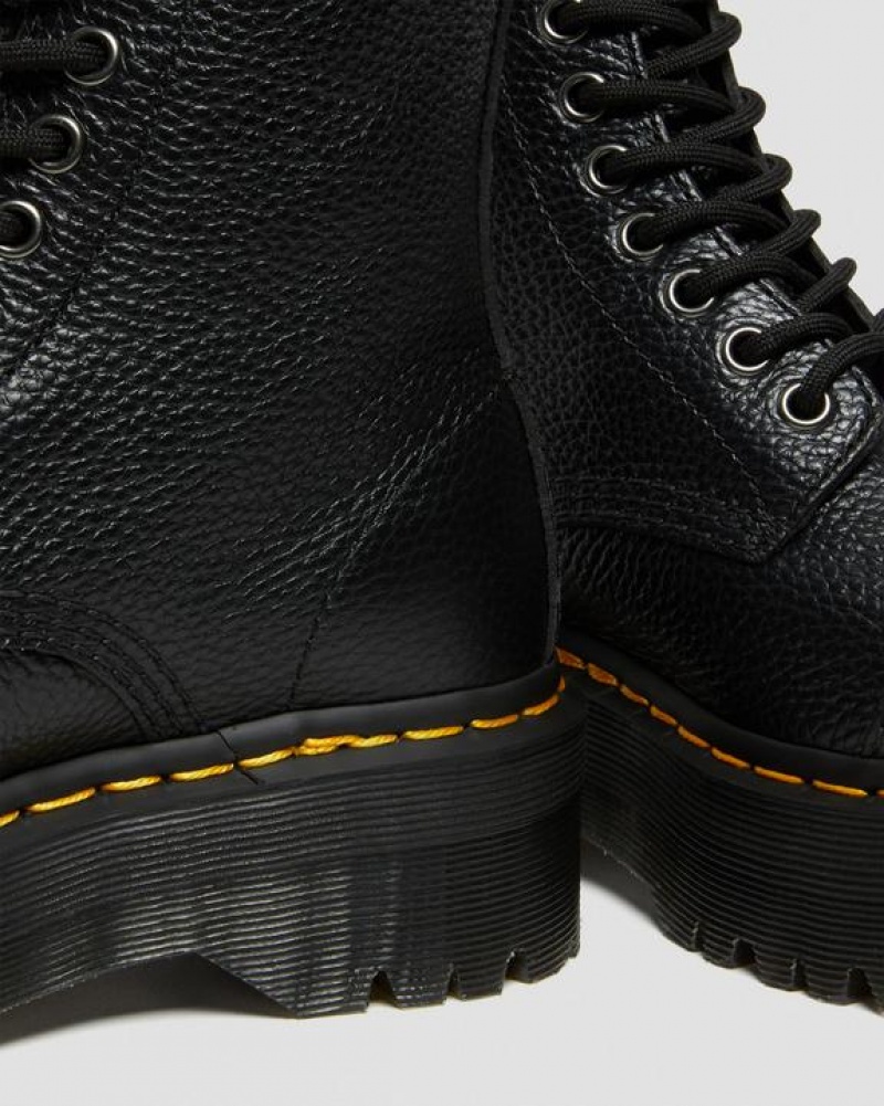 Dr Martens Sinclair Milled Nappa Nahkaiset Naisten Platform Kengät Mustat | Suomi_Dr25851