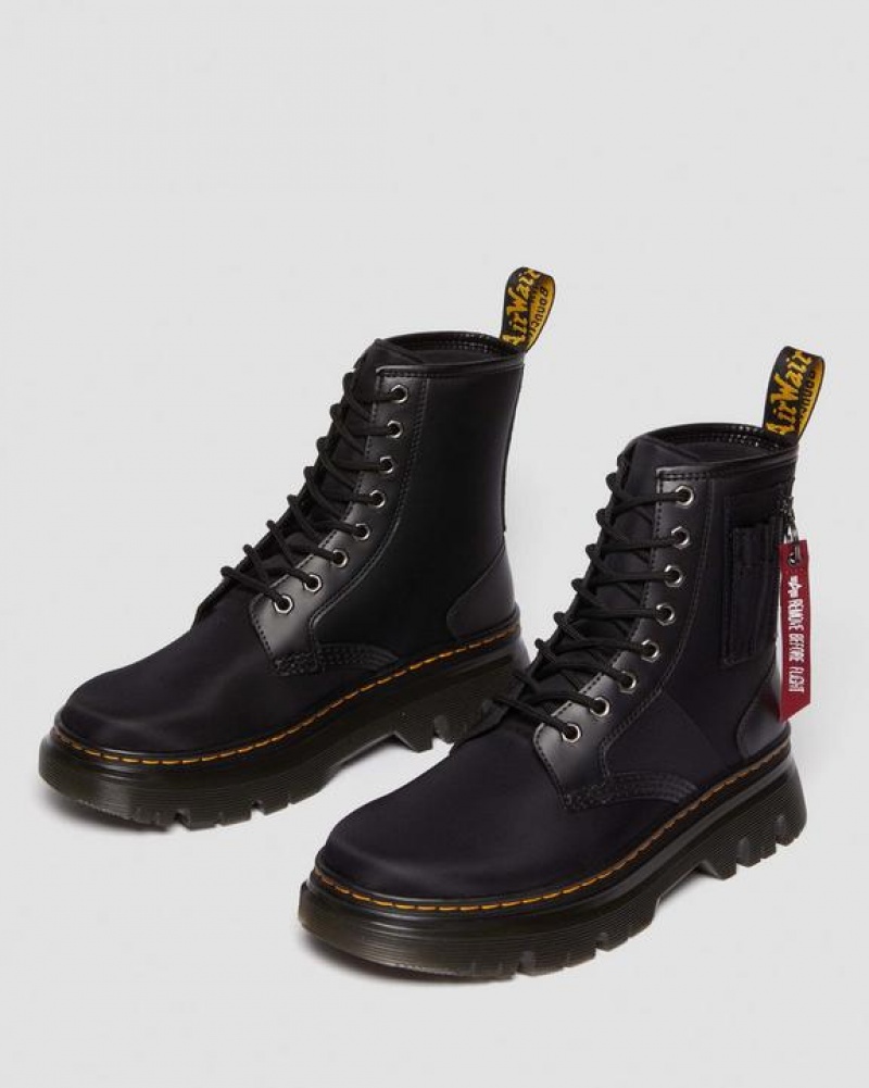 Dr Martens Tarik Alpha Industries Nahkaiset & Nylon Utility Miesten Saappaat Mustat | Suomi_Dr53553