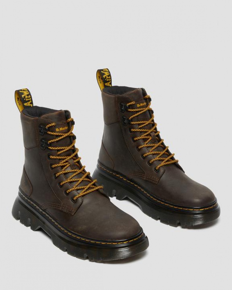 Dr Martens Tarik Crazy Horse Nahkaiset Utility Miesten Saappaat Tummanruskea | Suomi_Dr17872