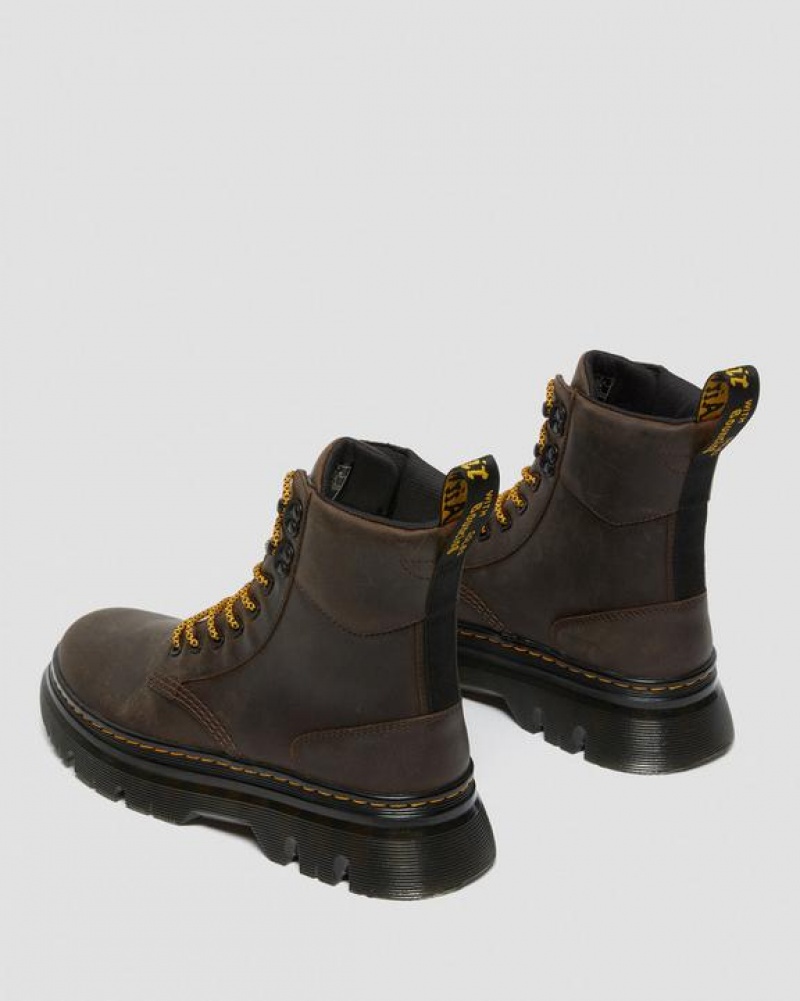 Dr Martens Tarik Crazy Horse Nahkaiset Utility Miesten Saappaat Tummanruskea | Suomi_Dr17872