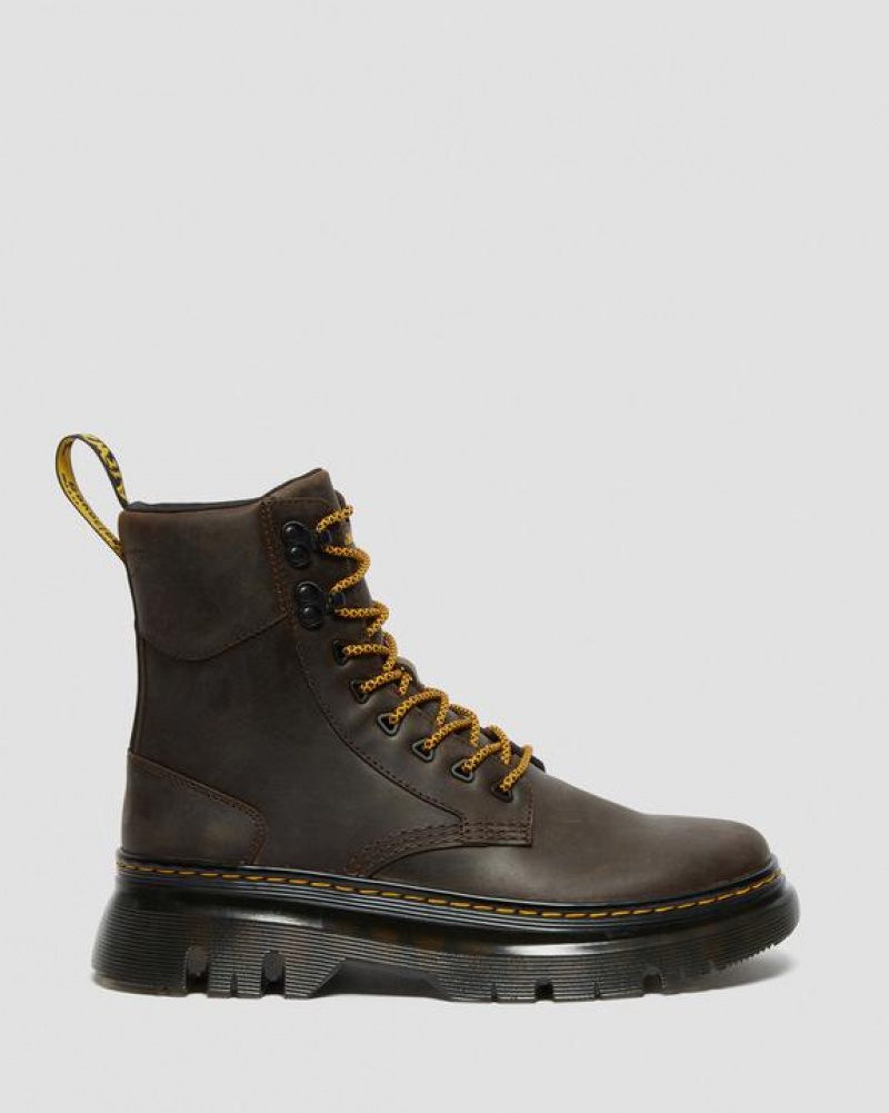 Dr Martens Tarik Crazy Horse Nahkaiset Utility Miesten Saappaat Tummanruskea | Suomi_Dr17872