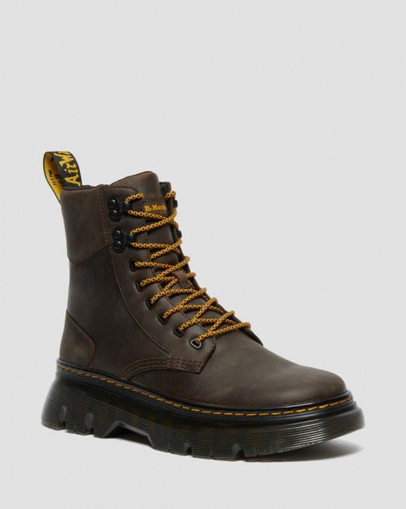 Dr Martens Tarik Crazy Horse Nahkaiset Utility Miesten Saappaat Tummanruskea | Suomi_Dr17872