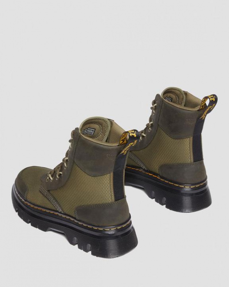 Dr Martens Tarik Nahkaiset & Nylon Utility Miesten Saappaat Oliivinvihreä | Suomi_Dr21454