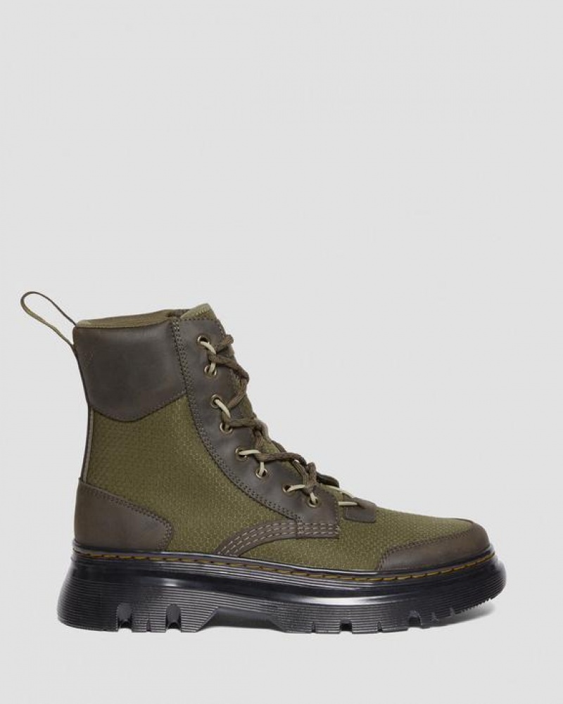 Dr Martens Tarik Nahkaiset & Nylon Utility Miesten Saappaat Oliivinvihreä | Suomi_Dr21454