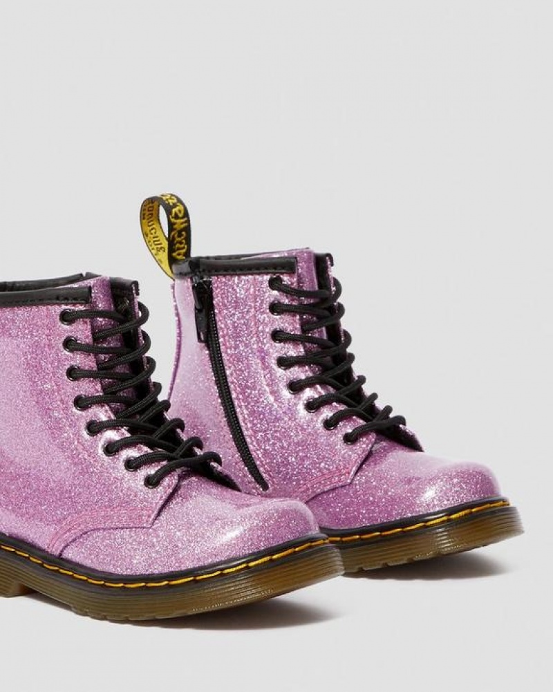 Dr Martens Toddler 1460 Glitter Pitsi Up Lasten Saappaat Tummanpinkki | Suomi_Dr91124