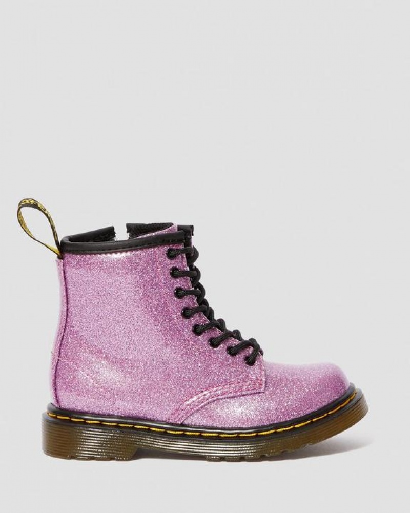 Dr Martens Toddler 1460 Glitter Pitsi Up Lasten Saappaat Tummanpinkki | Suomi_Dr91124