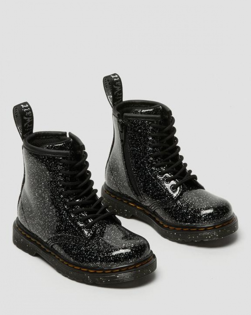 Dr Martens Toddler 1460 Glitter Pitsi Up Lasten Saappaat Mustat | Suomi_Dr67193