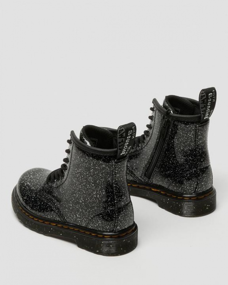 Dr Martens Toddler 1460 Glitter Pitsi Up Lasten Saappaat Mustat | Suomi_Dr67193