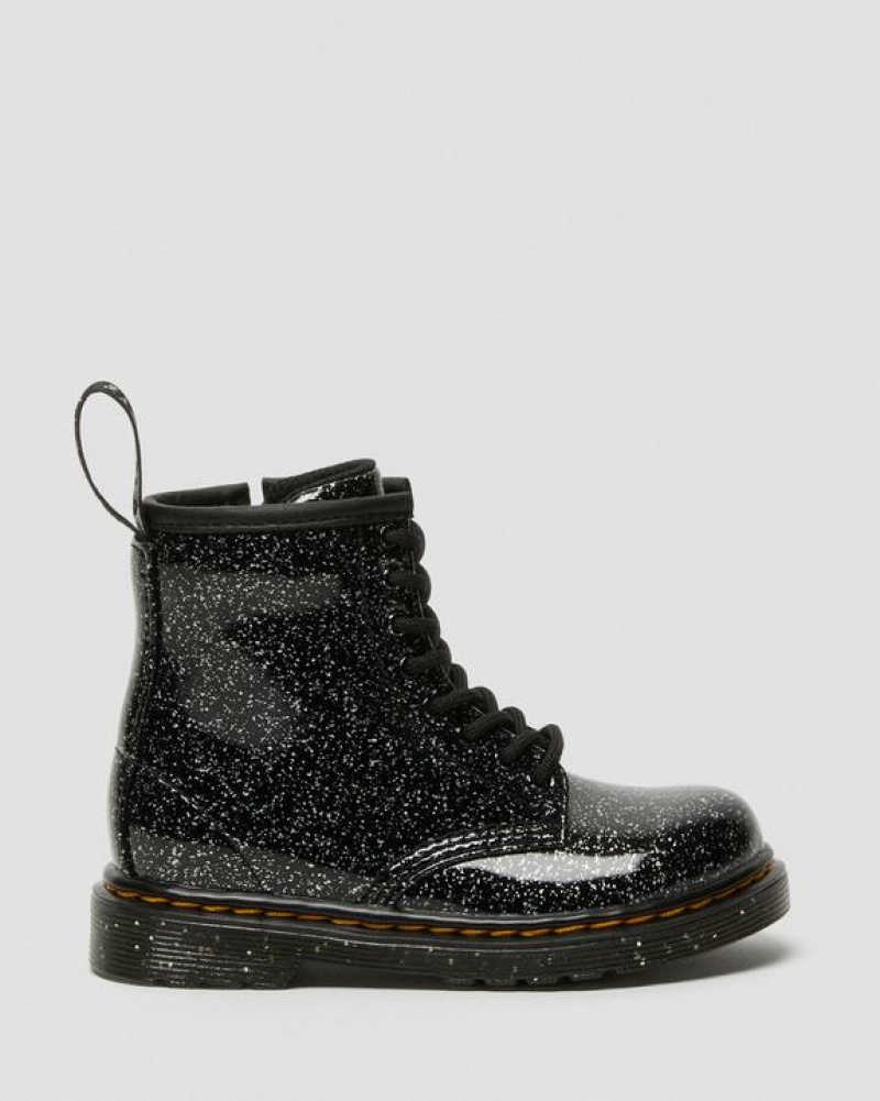 Dr Martens Toddler 1460 Glitter Pitsi Up Lasten Saappaat Mustat | Suomi_Dr67193