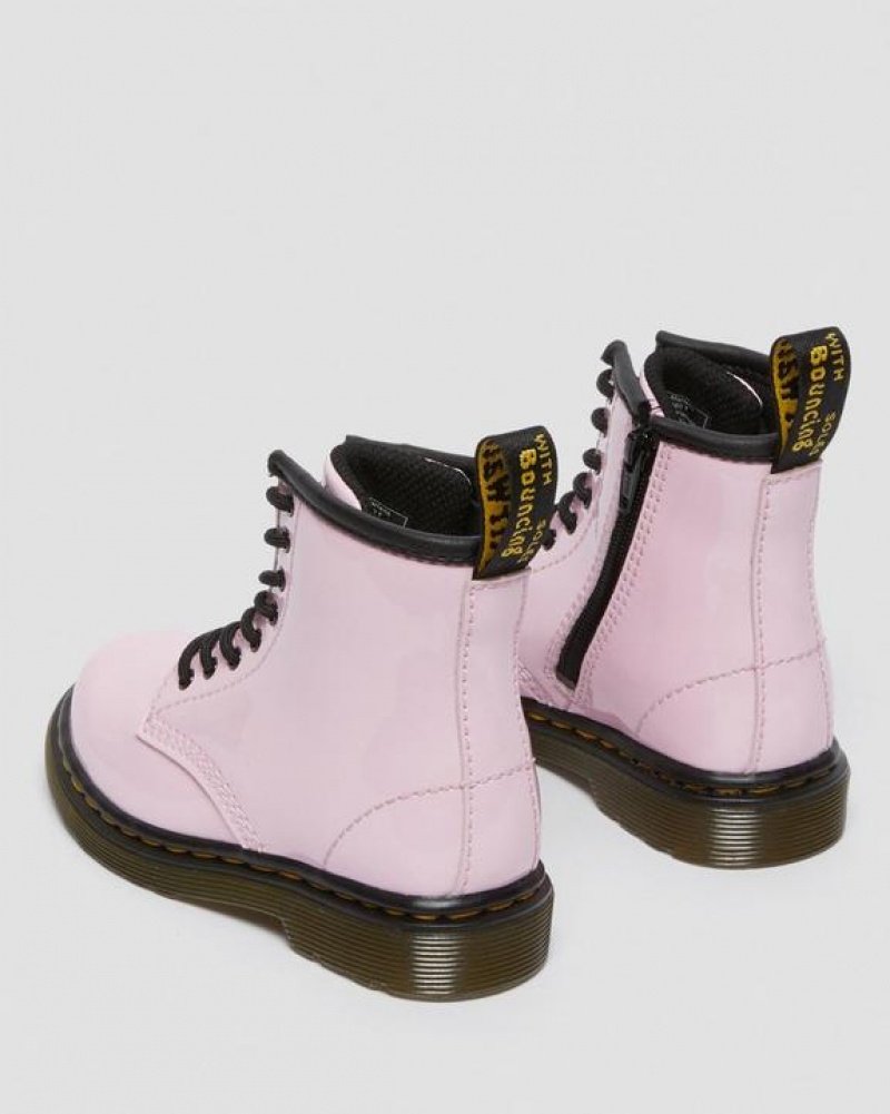 Dr Martens Toddler 1460 Kiiltonahka Nahkaiset Pitsi Up Lasten Saappaat Pinkki | Suomi_Dr98307