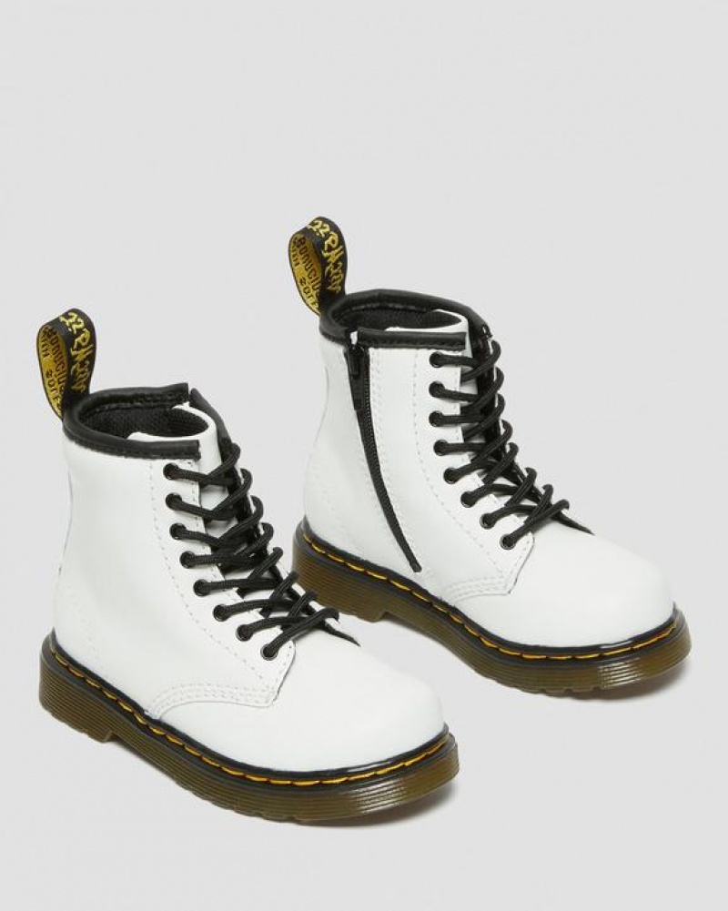 Dr Martens Toddler 1460 Nahkaiset Pitsi Up Lasten Saappaat Valkoinen | Suomi_Dr10109