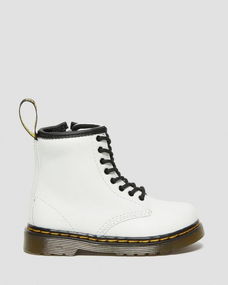 Dr Martens Toddler 1460 Nahkaiset Pitsi Up Lasten Saappaat Valkoinen | Suomi_Dr10109