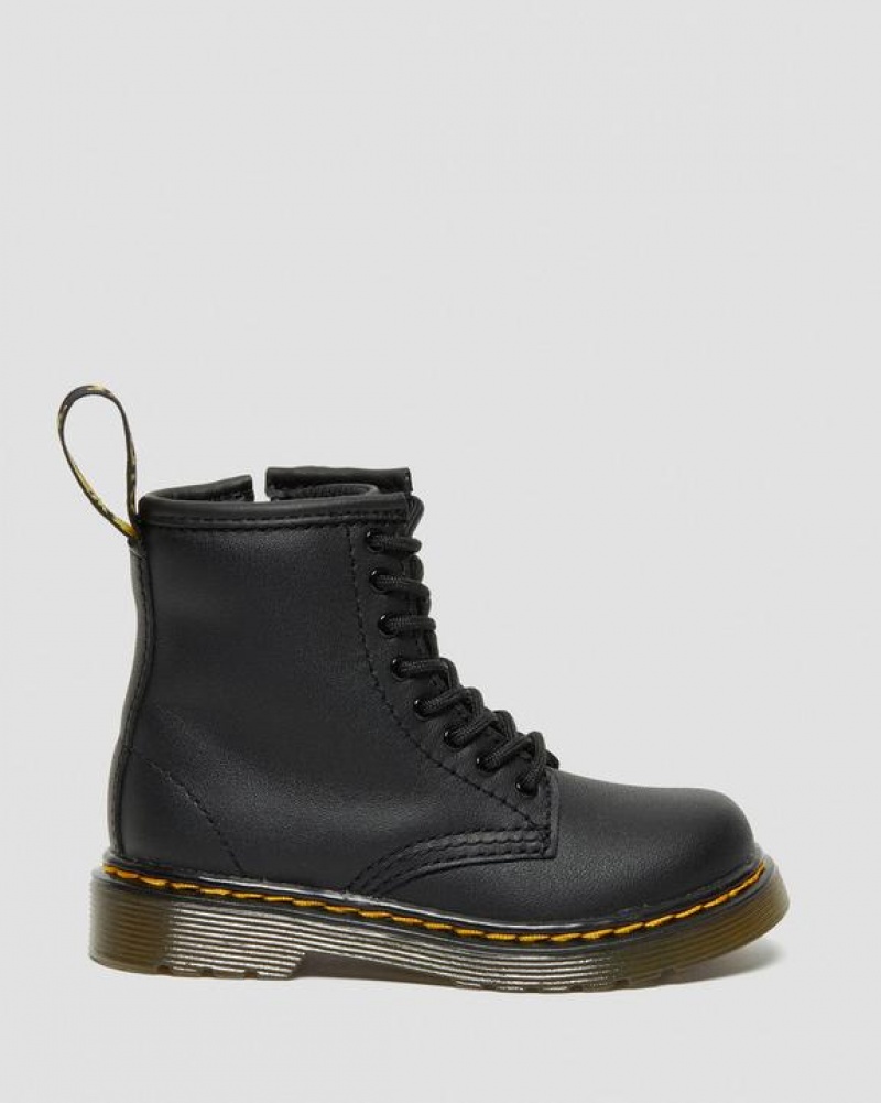 Dr Martens Toddler 1460 Softy T Nahkaiset Pitsi Up Lasten Saappaat Mustat | Suomi_Dr85742