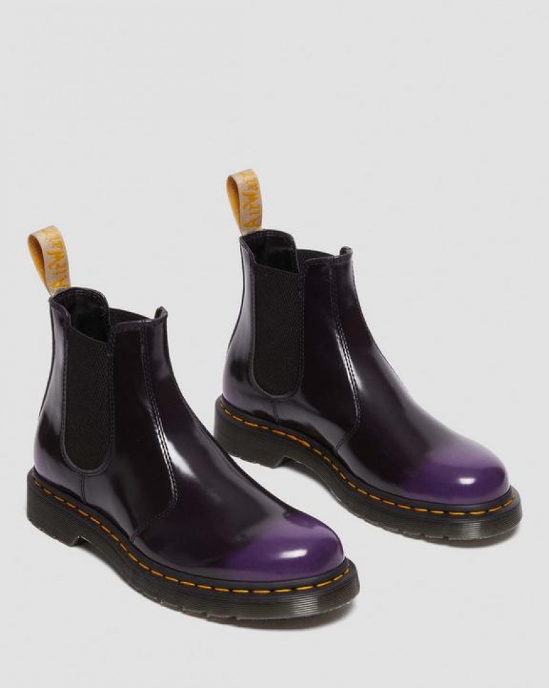 Dr Martens Vegaaniset 2976 Chelsea Miesten Saappaat Mustat Violetit | Suomi_Dr14133