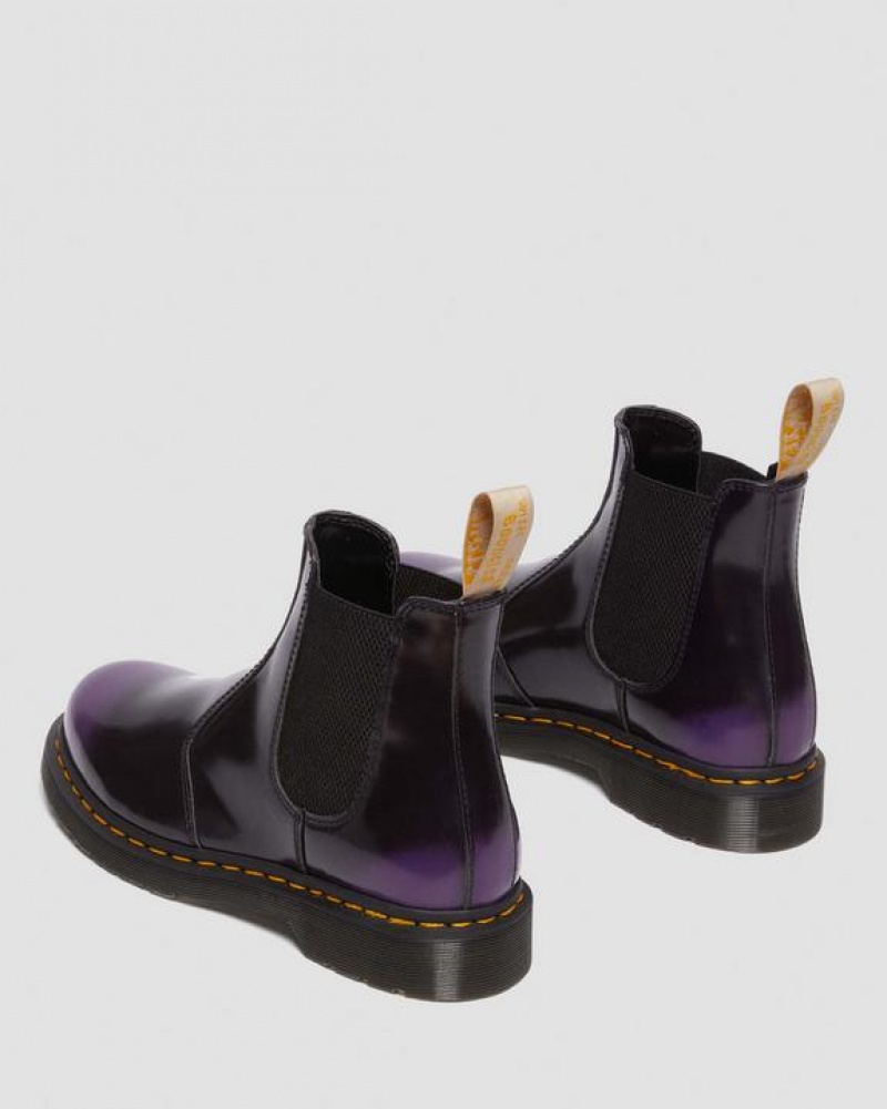 Dr Martens Vegaaniset 2976 Chelsea Miesten Saappaat Mustat Violetit | Suomi_Dr14133