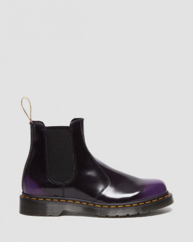 Dr Martens Vegaaniset 2976 Chelsea Miesten Saappaat Mustat Violetit | Suomi_Dr14133