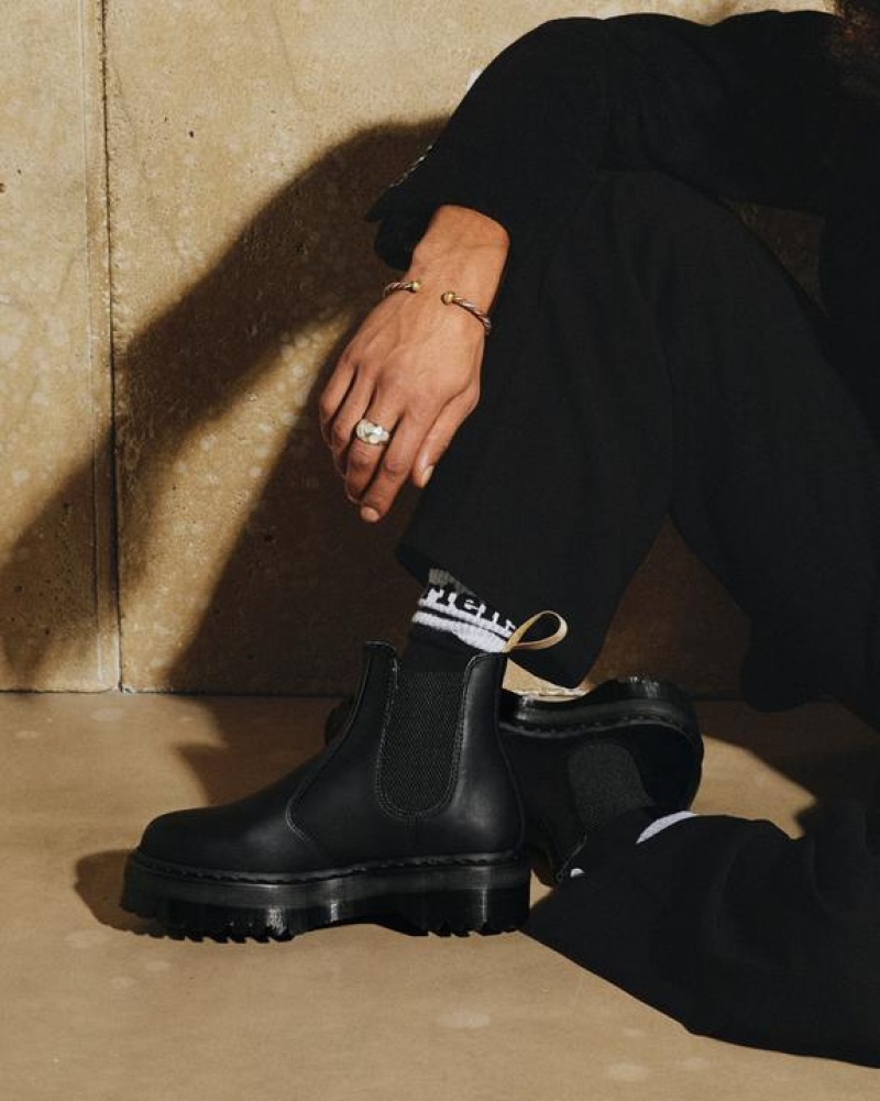 Dr Martens Vegaaniset 2976 Felix Chelsea Naisten Platform Kengät Mustat | Suomi_Dr18720