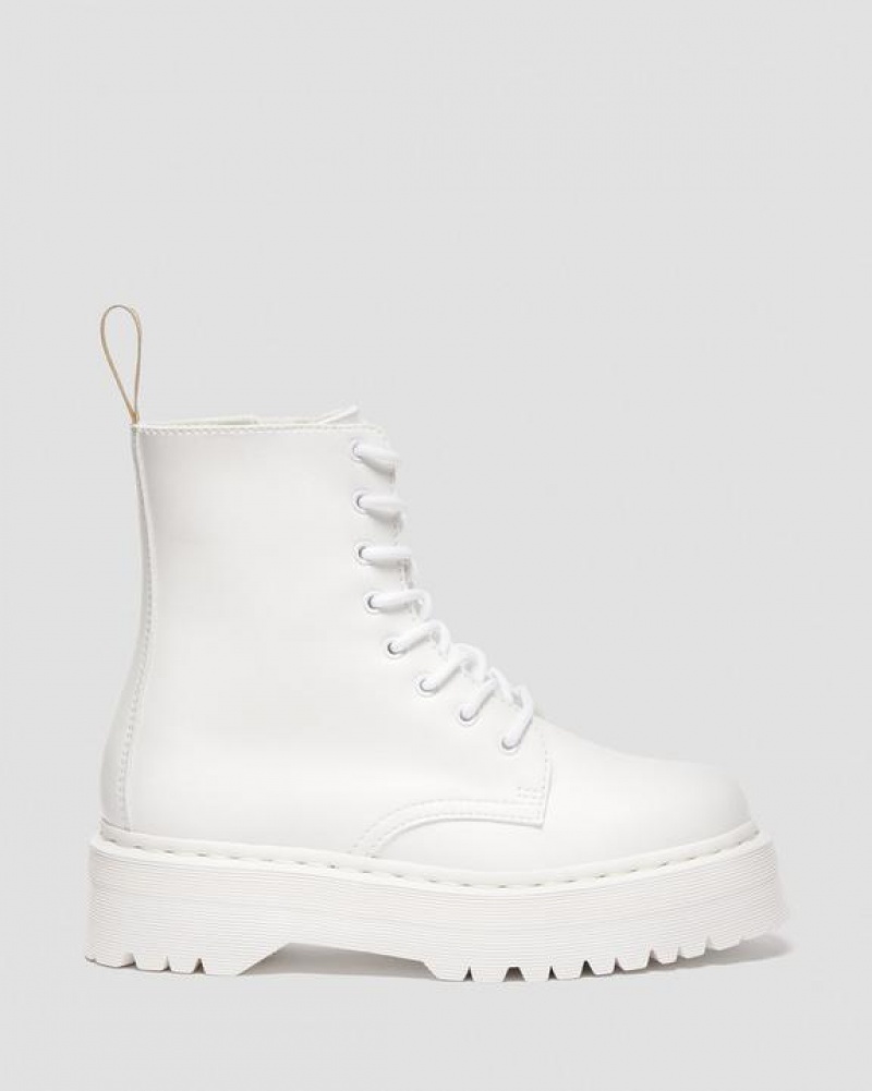 Dr Martens Vegaaniset Jadon II Boot Kemble Mono Miesten Platform Kengät Valkoinen | Suomi_Dr37481