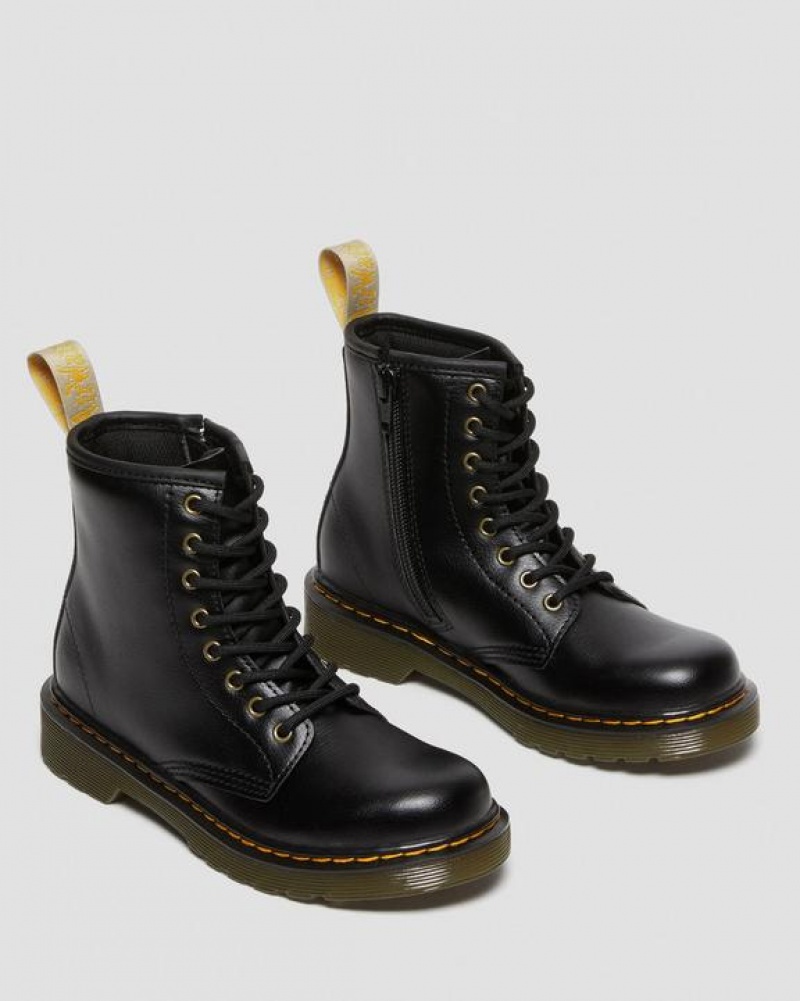 Dr Martens Vegaaniset Junior 1460 Pitsi Up Lasten Saappaat Mustat | Suomi_Dr17655