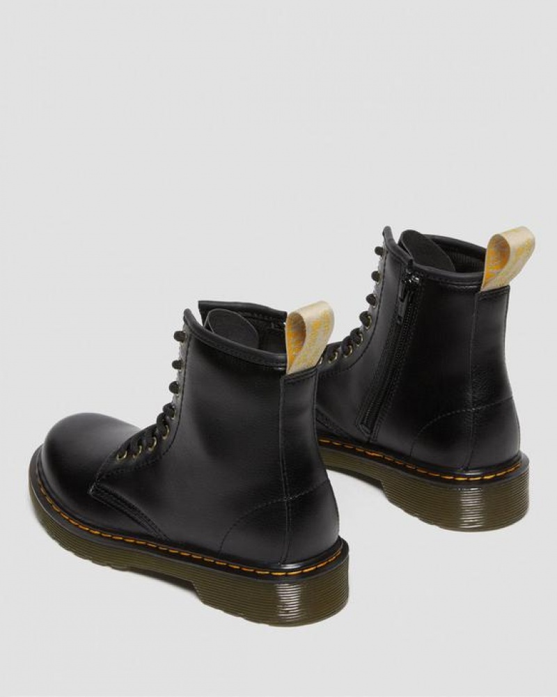 Dr Martens Vegaaniset Junior 1460 Pitsi Up Lasten Saappaat Mustat | Suomi_Dr17655