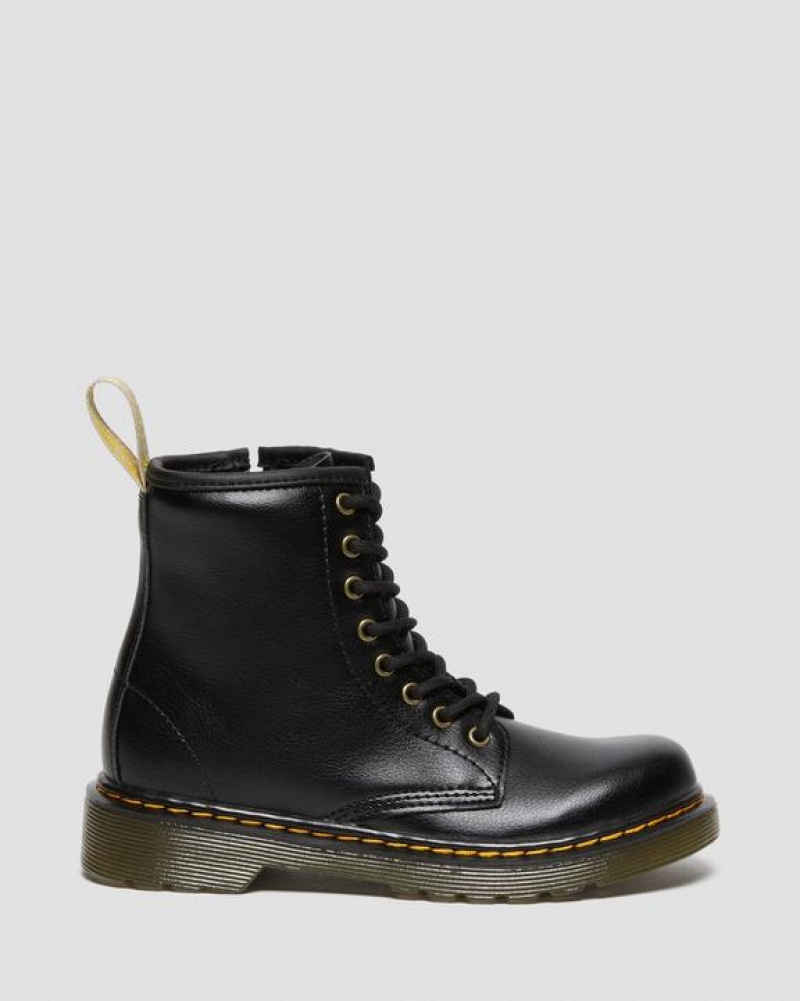 Dr Martens Vegaaniset Junior 1460 Pitsi Up Lasten Saappaat Mustat | Suomi_Dr17655