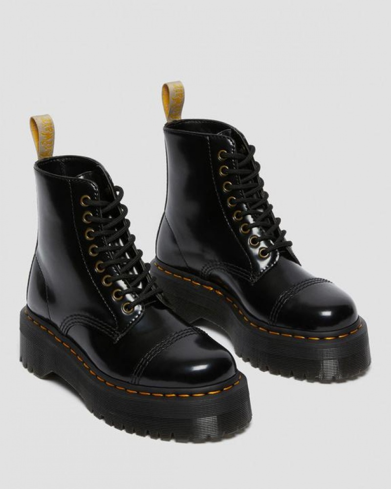 Dr Martens Vegaaniset Sinclair Naisten Platform Kengät Mustat | Suomi_Dr40487