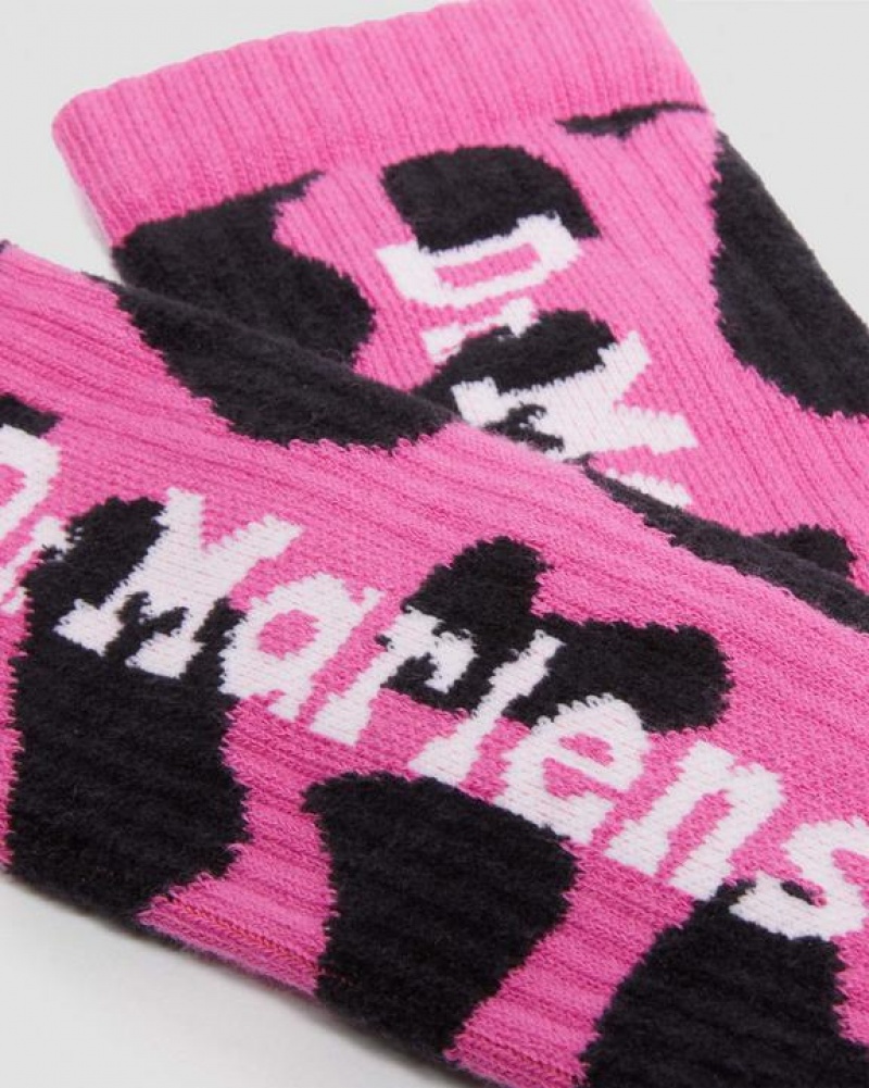 Dr Martens Vertical Logo Cow Print Puuvilla Blend Accessories Size,S/M,M/L~US WOMEN,5 - 10,11 - 16~US MEN,4 - 9,10 - 15~UK,3 - Pinkki | Suomi_Dr99925