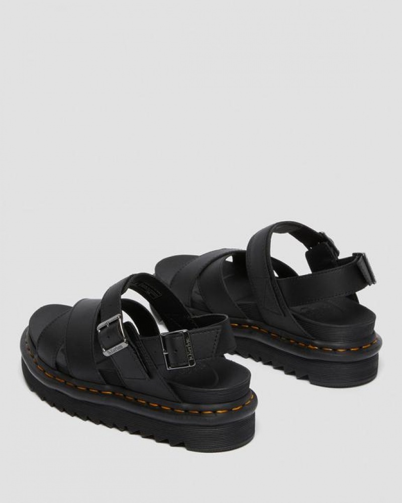 Dr Martens Voss II Women's Nahkaiset Strap Naisten Sandaalit Mustat | Suomi_Dr24292