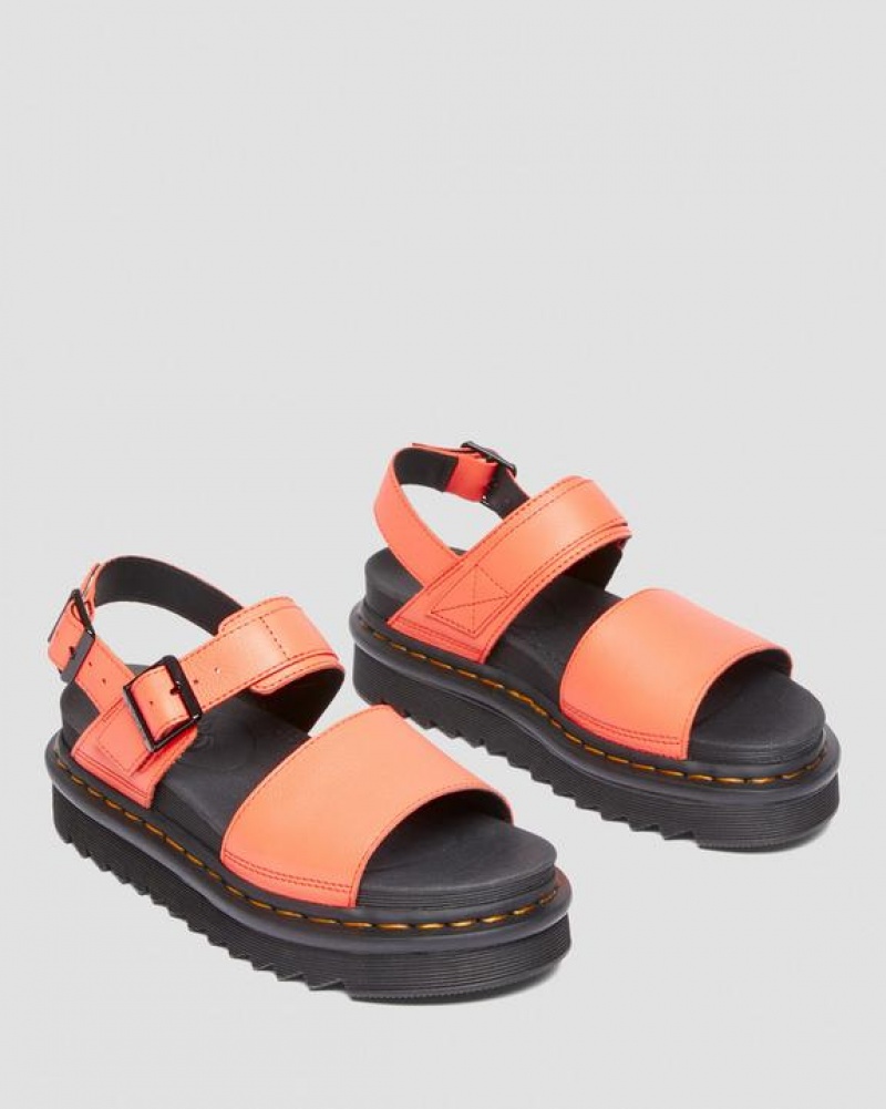 Dr Martens Voss Pisa Nahkaiset Strap Naisten Sandaalit Koralli | Suomi_Dr45831