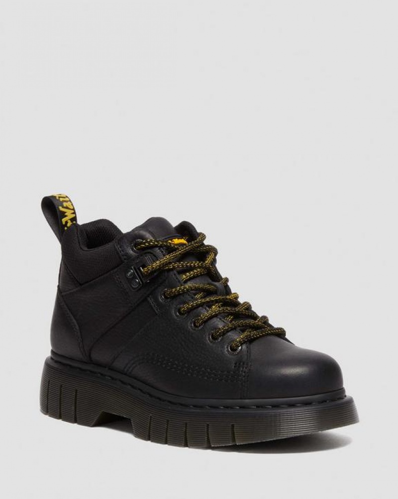 Dr Martens Woodard Grizzly Nahkaiset Low Vapaa-ajan Miesten Saappaat Mustat | Suomi_Dr34802