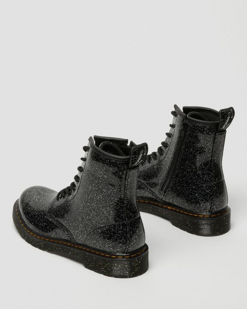 Dr Martens Youth 1460 Glitter Pitsi Up Lasten Saappaat Mustat | Suomi_Dr55566